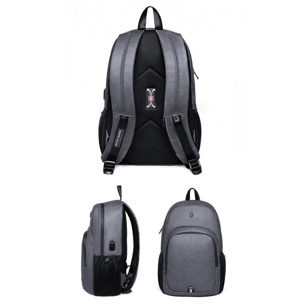 ARCTIC HUNTER τσάντα πλάτης B00249-DG με θήκη laptop αδιάβροχη, γκρι ARCTIC HUNTER τσάντα πλάτης B00249-DG με θήκη laptop αδιάβροχη, γκρι