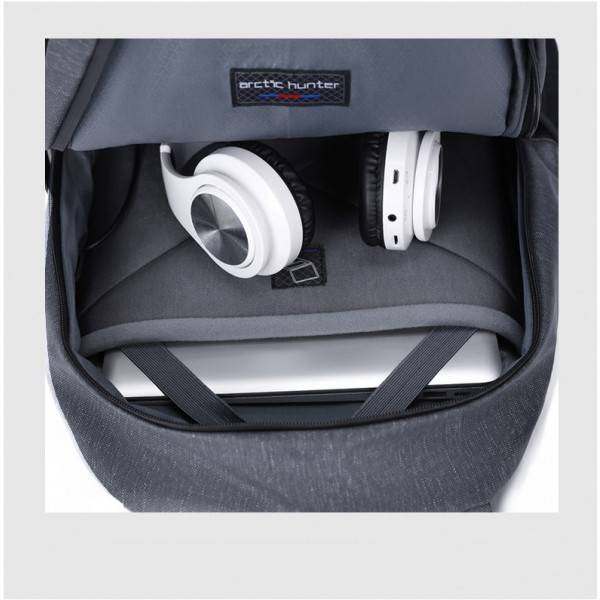 ARCTIC HUNTER τσάντα πλάτης B00249-DG με θήκη laptop αδιάβροχη, γκρι ARCTIC HUNTER τσάντα πλάτης B00249-DG με θήκη laptop αδιάβροχη, γκρι
