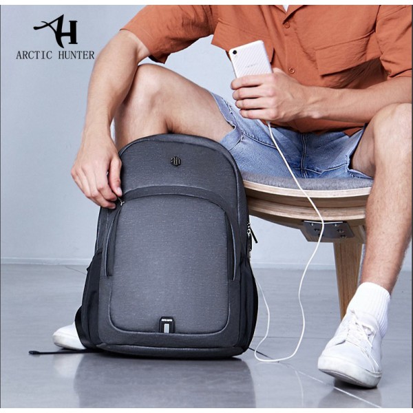 ARCTIC HUNTER τσάντα πλάτης B00249-DG με θήκη laptop αδιάβροχη, γκρι ARCTIC HUNTER τσάντα πλάτης B00249-DG με θήκη laptop αδιάβροχη, γκρι