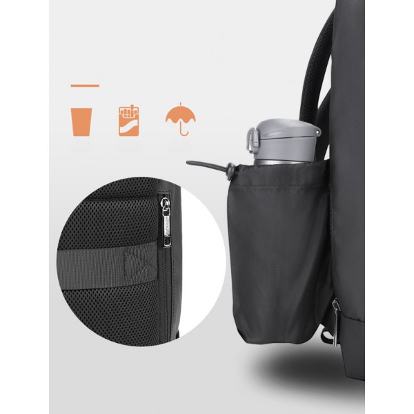 ARCTIC HUNTER τσάντα πλάτης B00348-BK με θήκη laptop 15.6, μαύρη