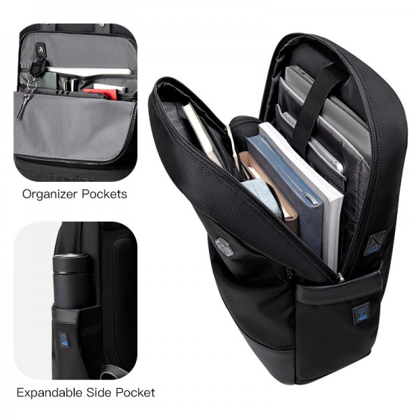 ARCTIC HUNTER τσάντα πλάτης B00398-BK με θήκη laptop 14.1", μαύρη ARCTIC HUNTER τσάντα πλάτης B00398-BK με θήκη laptop 14.1", μαύρη