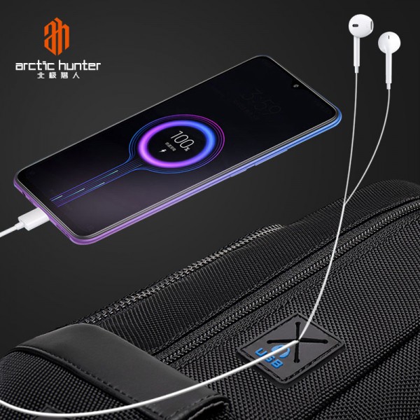 ARCTIC HUNTER τσάντα πλάτης B00398-BK με θήκη laptop 14.1", μαύρη ARCTIC HUNTER τσάντα πλάτης B00398-BK με θήκη laptop 14.1", μαύρη