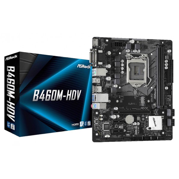 ASROCK μητρική B460M-HDV, 2x DDR4, s1200, USB 3.2, mATX