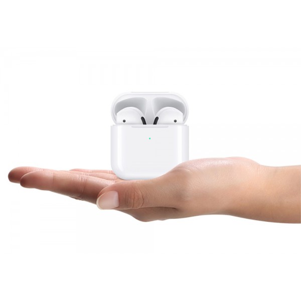 USAMS earphones US-YY001 με θήκη φόρτισης, True Wireless, λευκά