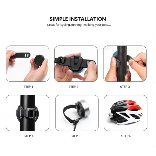 LED φωτισμός ποδηλάτου BIKE-0022, 15Lm, IPX5, μπλε