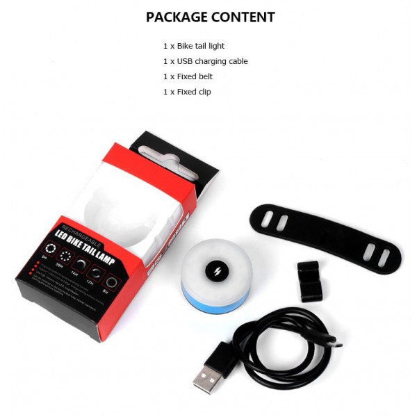 LED φωτισμός ποδηλάτου BIKE-0022, 15Lm, IPX5, μπλε