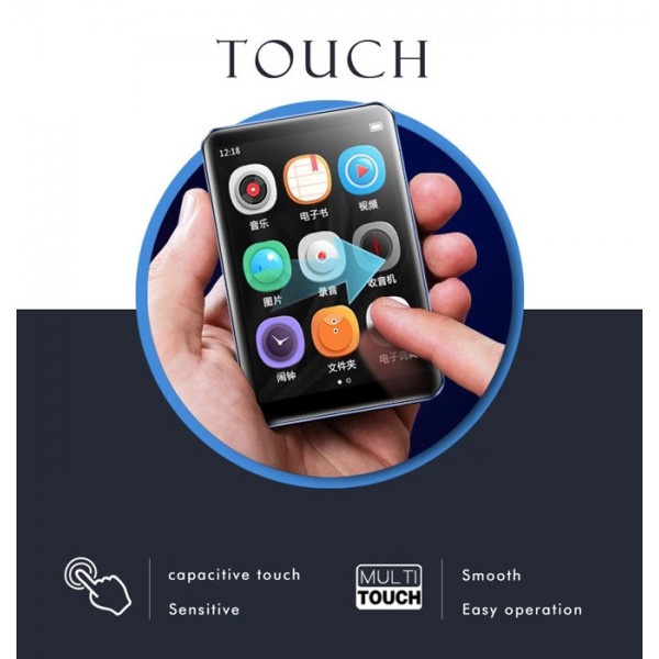 BENJIE MP4 Player BJ-A36-X5, Bluetooth, 2.4", 16GB, μαύρο