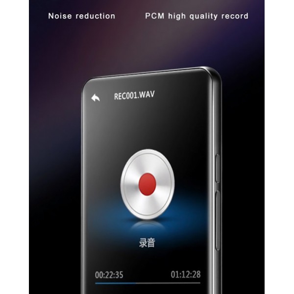 BENJIE MP4 Player BJ-A36-X5, Bluetooth, 2.4", 16GB, μαύρο