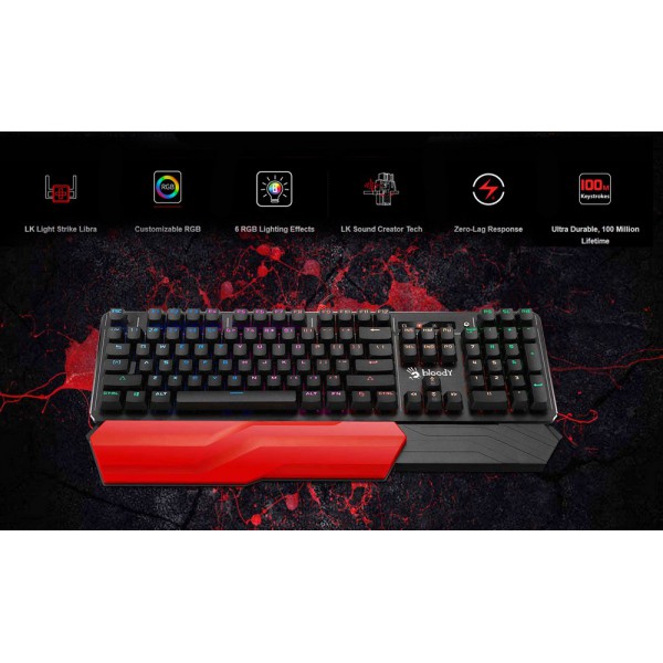 BLOODY μηχανικό πληκτρολόγιο BLD-B975, RGB, Light Strike Libra brown BLOODY μηχανικό πληκτρολόγιο BLD-B975, RGB, Light Strike Libra brown