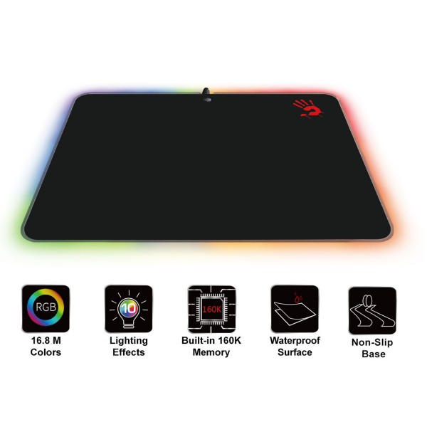 BLOODY Gaming Mousepad BLD-MP-50RS, με RGB LED backlit, 35.8x25.6cm BLOODY Gaming Mousepad BLD-MP-50RS, με RGB LED backlit, 35.8x25.6cm