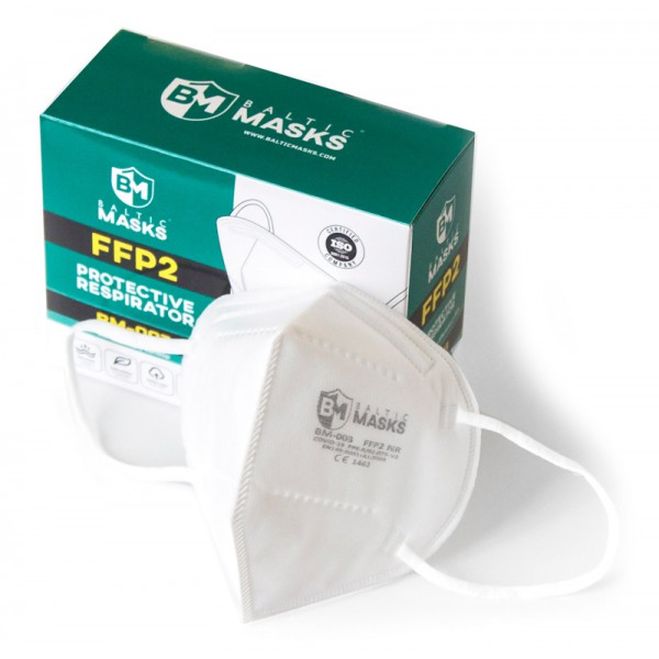 BALTIC MASKS μάσκα υψηλής προστασίας FFP2, 5 στρωμάτων, 10τμχ, λευκή BALTIC MASKS μάσκα υψηλής προστασίας FFP2, 5 στρωμάτων, 10τμχ, λευκή