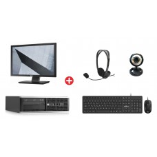 Bundle HP PC 6300 SFF με οθόνη, κάμερα, ακουστικά, σετ πληκτρολόγιο