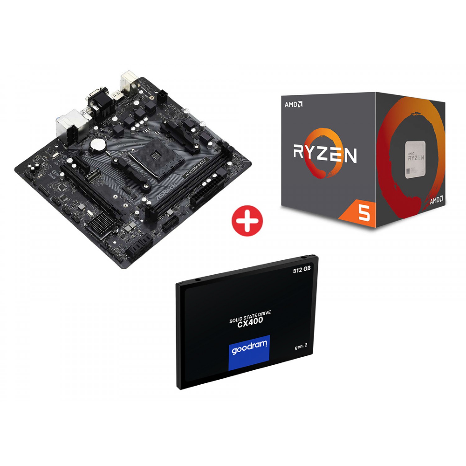 Bundle BNDL-0095 ASROCK μητρική A320, AMD Ryzen 5 2600X & GOODRAM 512GB Bundle BNDL-0095 ASROCK μητρική A320, AMD Ryzen 5 2600X & GOODRAM 512GB