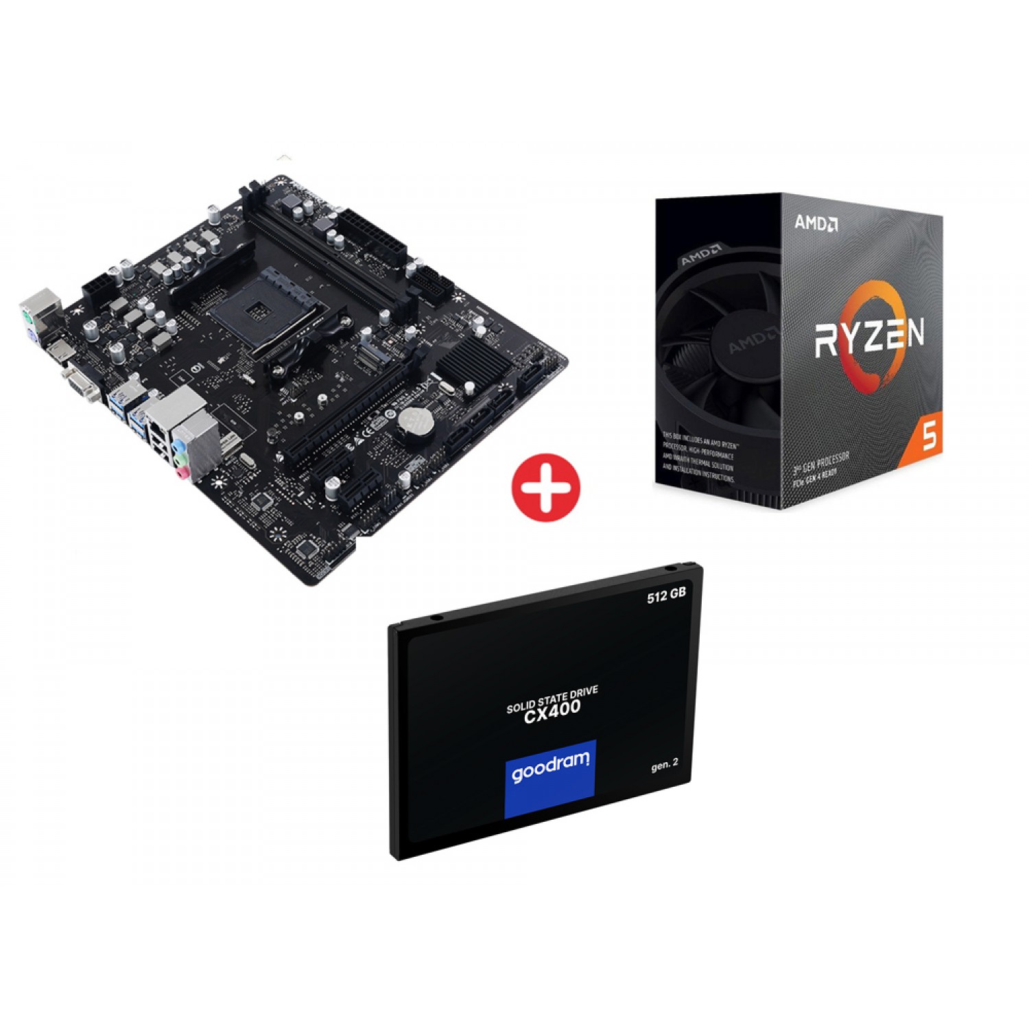 Bundle BNDL-0096 BIOSTAR μητρική B550MH AMD Ryzen 5 3600 & GOODRAM 512GB Bundle BNDL-0096 BIOSTAR μητρική B550MH AMD Ryzen 5 3600 & GOODRAM 512GB