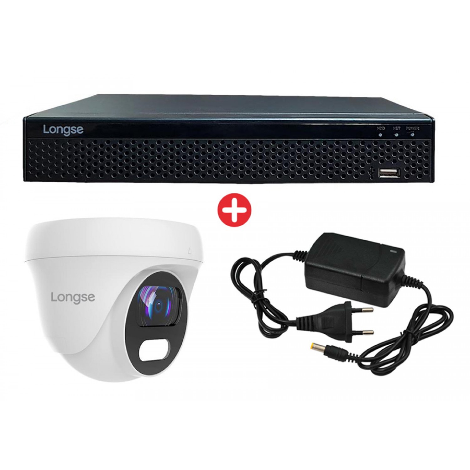 Bundle LONGSE καταγραφικό XVRDA2004HD-V2 με 4 κάμερες & 4 τροφοδοτικά