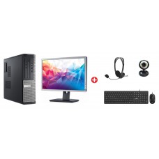 Bundle DELL PC 3010 DT με οθόνη, κάμερα, ακουστικά, σετ πληκτρολόγιο