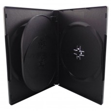 Θήκη CD/DVD για 4 δίσκους, 14mm, μαύρη, 50τμχ