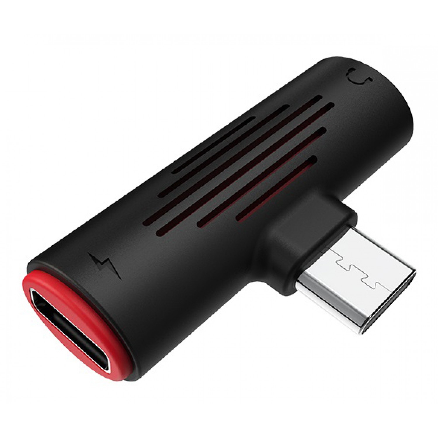 BOROFONE αντάπτορας BV8C 2in1, Type-C σε Type-C & 3.5mm, μαύρος