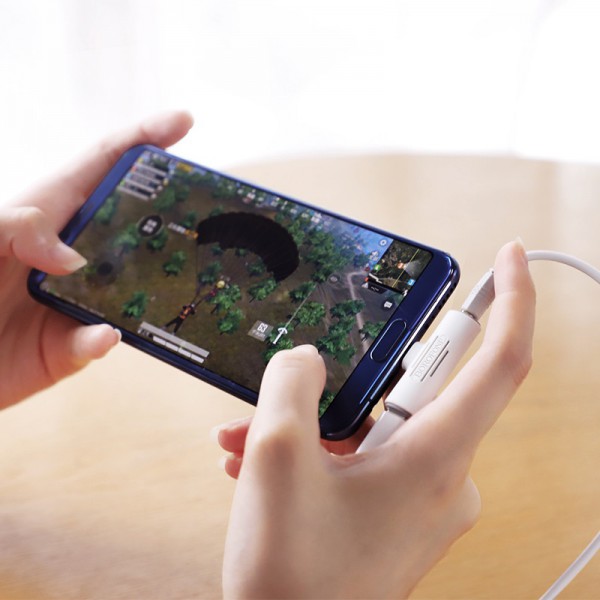 BOROFONE αντάπτορας BV8C 2in1, Type-C σε Type-C & 3.5mm, μαύρος