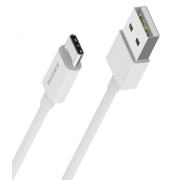 BOROFONE stand καλωδίων BX3 USB σε Type-C, 1m, 30τμχ, λευκό BOROFONE stand καλωδίων BX3 USB σε Type-C, 1m, 30τμχ, λευκό