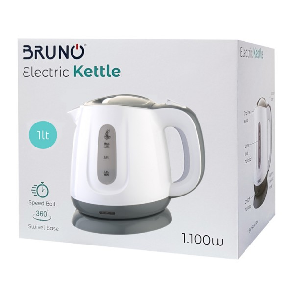 BRUNO Ηλεκτρικός βραστήρας BRN-0027, 1100w, 1lt, βάση 360° BRUNO Ηλεκτρικός βραστήρας BRN-0027, 1100w, 1lt, βάση 360°