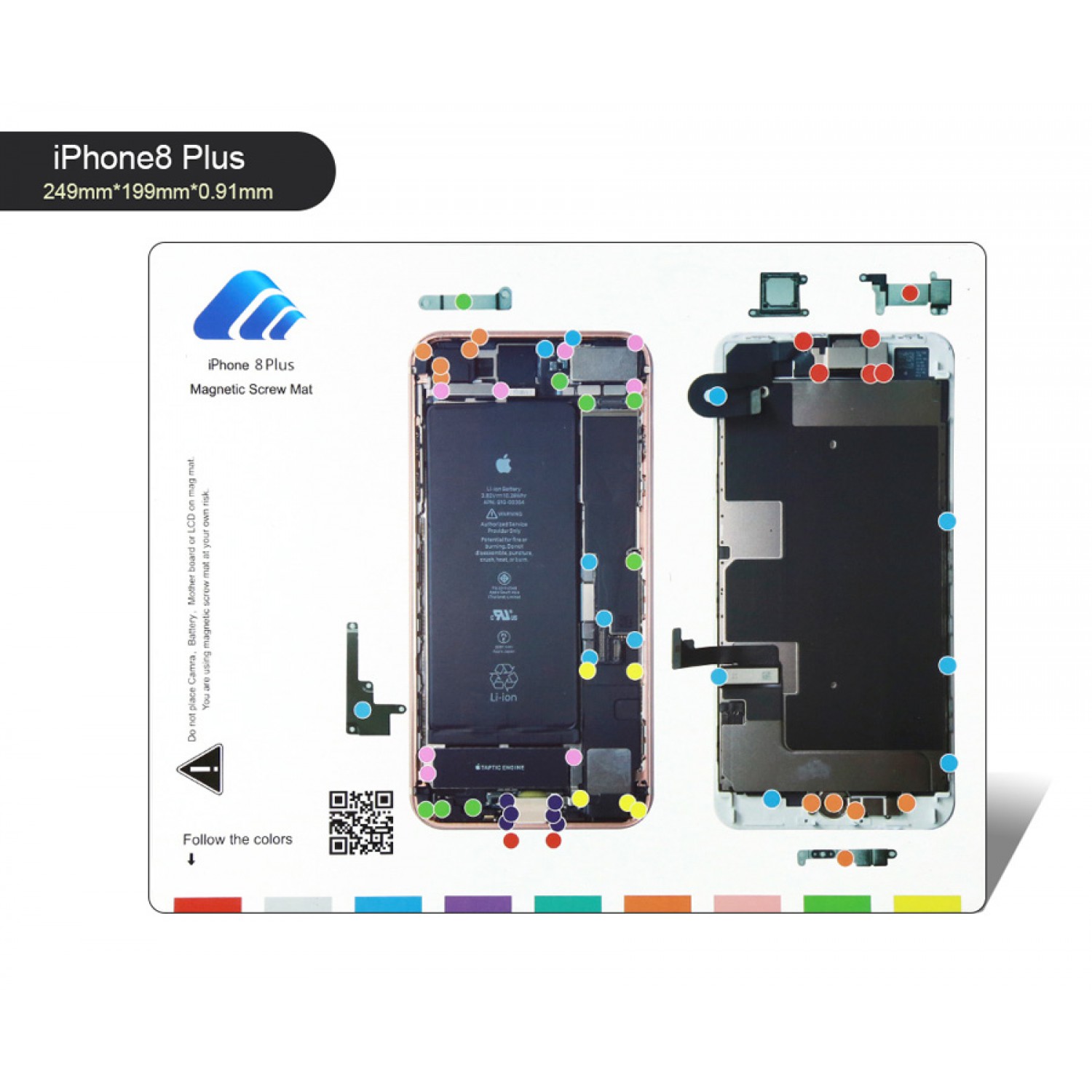 BEST Μαγνητικό υπόστρωμα διαχείρισης βιδών BST-111-IP8P, iPhone 8 Plus