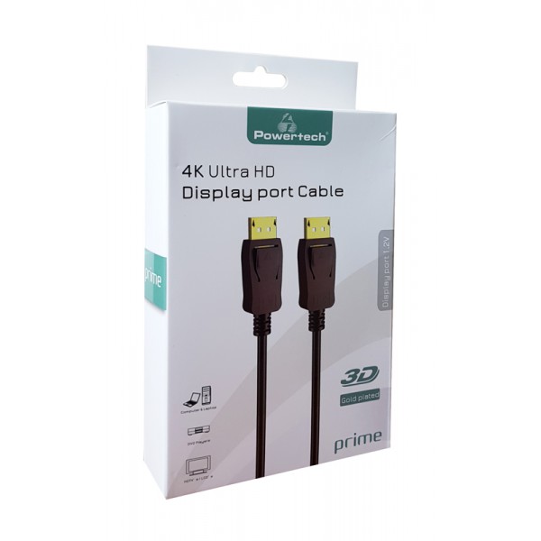 POWERTECH Καλώδιο DisplayPort 1.2 CAB-DP024 prime, 4K 3D, copper, 2m POWERTECH Καλώδιο DisplayPort 1.2 CAB-DP024 prime, 4K 3D, copper, 2m