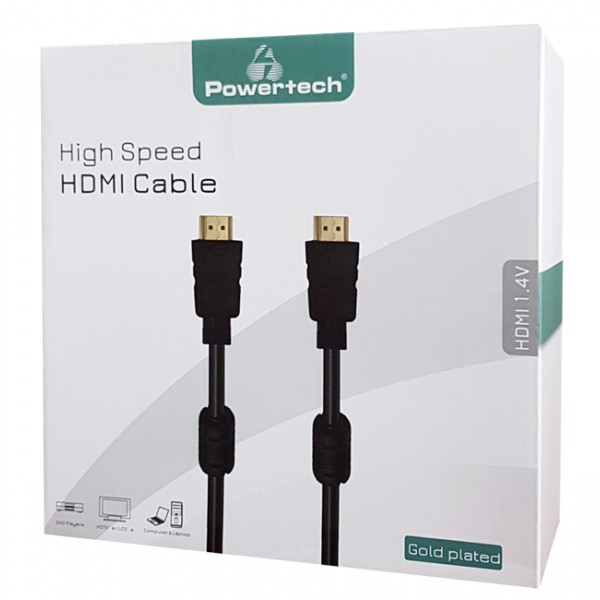 POWERTECH καλώδιο HDMI 1.4 CAB-H090 eco, CCS, μαύρο, 10m