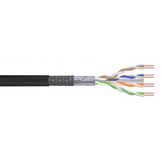 POWERTECH καλώδιο SF/UTP Cat 6e CAB-N157, CCA 24AWG 0.5mm, 305m, μαύρο