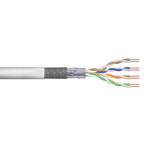 POWERTECH καλώδιο SF/UTP Cat 5e CAB-N158, CCA 26AWG 0.4mm, 100m, γκρι