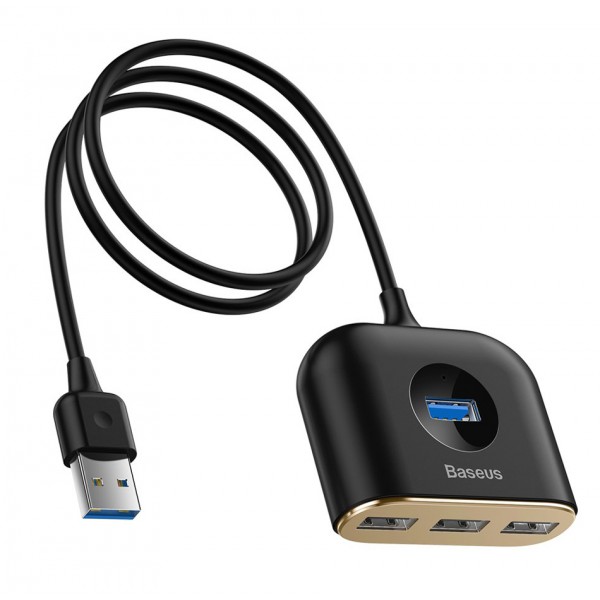 BASEUS USB hub CAHUB-AY01, 1x USB 3.0, 3x USB 2.0, μαύρο BASEUS USB hub CAHUB-AY01, 1x USB 3.0, 3x USB 2.0, μαύρο