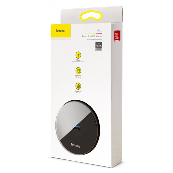 BASEUS USB Type-C hub CAHUB-G01, 1x USB 3.0, 3x USB 2.0, μαύρο