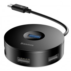 BASEUS USB Type-C hub CAHUB-G01, 1x USB 3.0, 3x USB 2.0, μαύρο