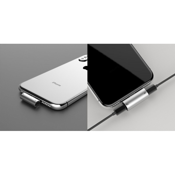 BASEUS αντάπτορας lightning σε 2x lightning CAL46-S1, γκρι BASEUS αντάπτορας lightning σε 2x lightning CAL46-S1, γκρι