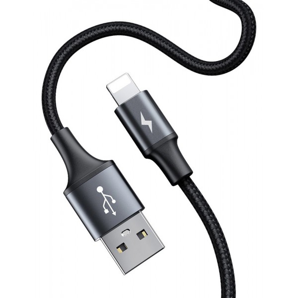 BASEUS καλώδιο αυτοκινήτου USB σε Lightning CALHZ-01, 2x USB, 3A, μαύρο BASEUS καλώδιο αυτοκινήτου USB σε Lightning CALHZ-01, 2x USB, 3A, μαύρο