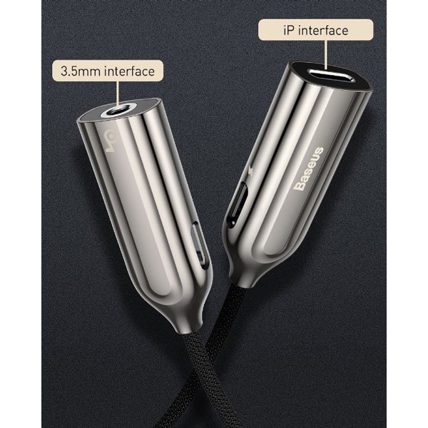 BASEUS αντάπτορας Lightning σε 2x Lightning CALL55-0A, γκρι BASEUS αντάπτορας Lightning σε 2x Lightning CALL55-0A, γκρι