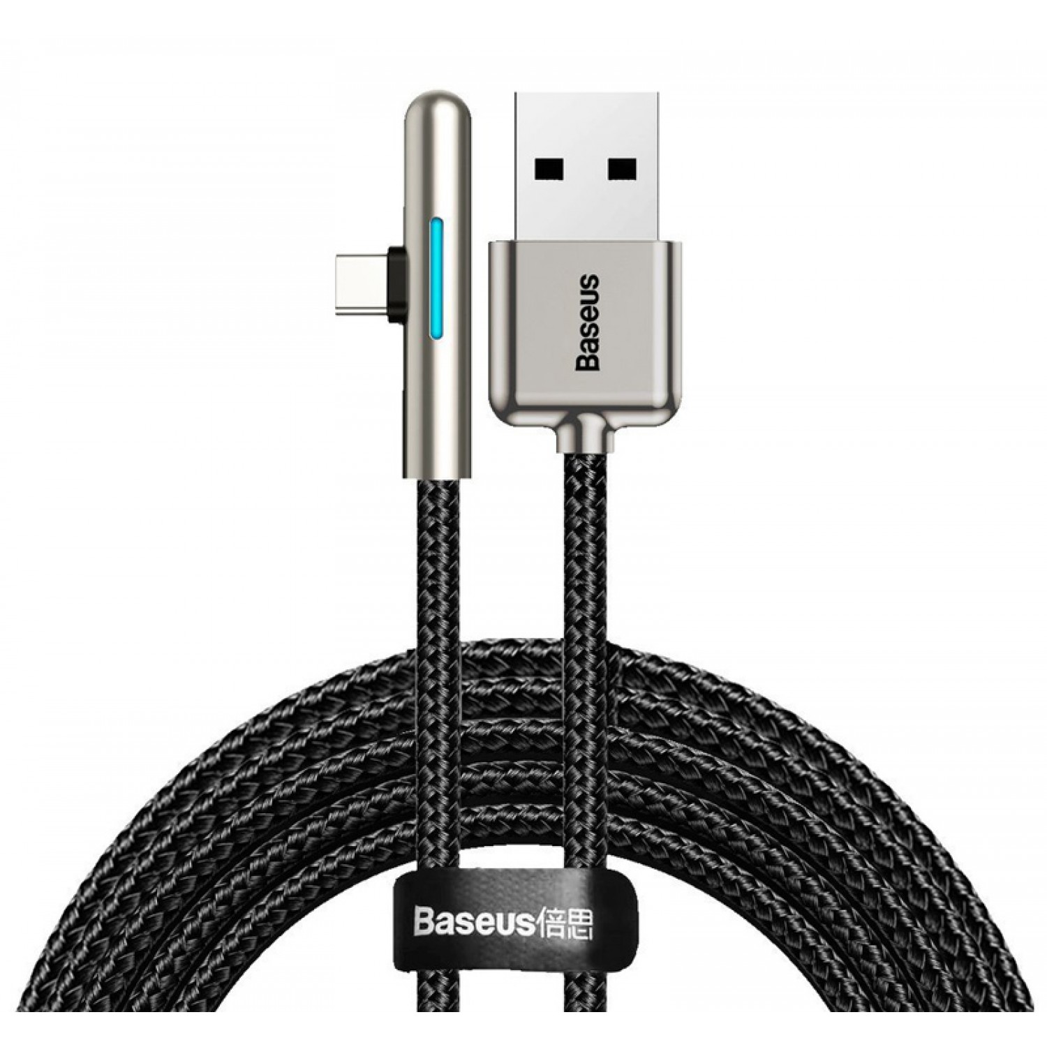 BASEUS καλώδιο USB σε Type-C CAT7C-C01, LED, 4A 40W, 2m, μαύρο BASEUS καλώδιο USB σε Type-C CAT7C-C01, LED, 4A 40W, 2m, μαύρο