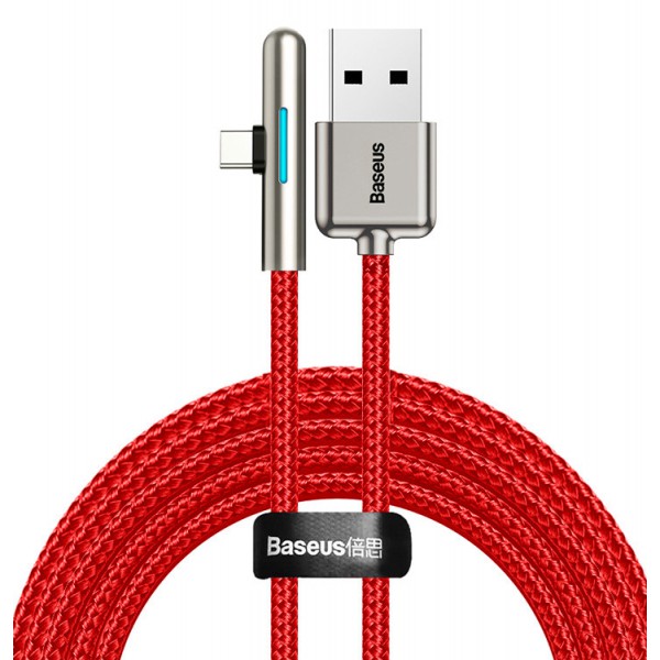 BASEUS καλώδιο USB σε Type-C CAT7C-C09, LED, 4A 40W, 2m, κόκκινο BASEUS καλώδιο USB σε Type-C CAT7C-C09, LED, 4A 40W, 2m, κόκκινο