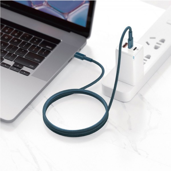 BASEUS καλώδιο USB Type-C CATGD-A03, 5A 100W, 2m, μπλε BASEUS καλώδιο USB Type-C CATGD-A03, 5A 100W, 2m, μπλε