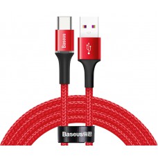 BASEUS καλώδιο USB σε USB Type-C CATGH-H09, LED, 5A 40W, 2m, κόκκινο