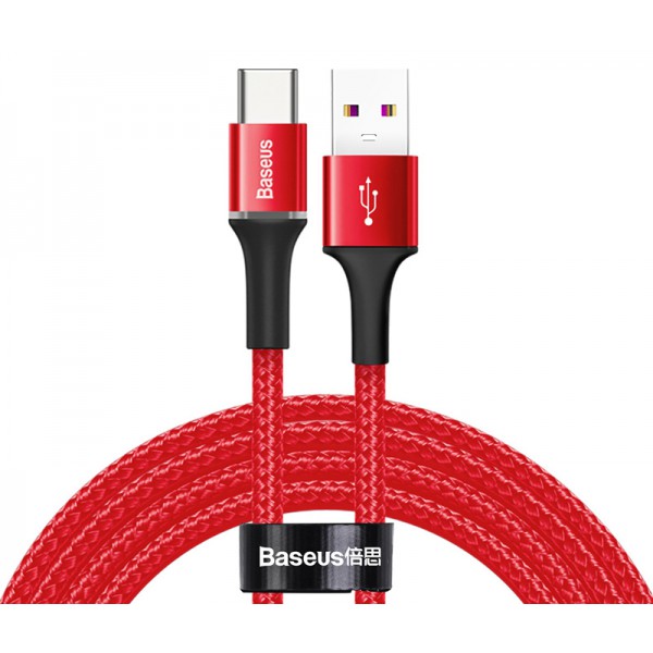 BASEUS καλώδιο USB σε USB Type-C CATGH-H09, LED, 5A 40W, 2m, κόκκινο BASEUS καλώδιο USB σε USB Type-C CATGH-H09, LED, 5A 40W, 2m, κόκκινο