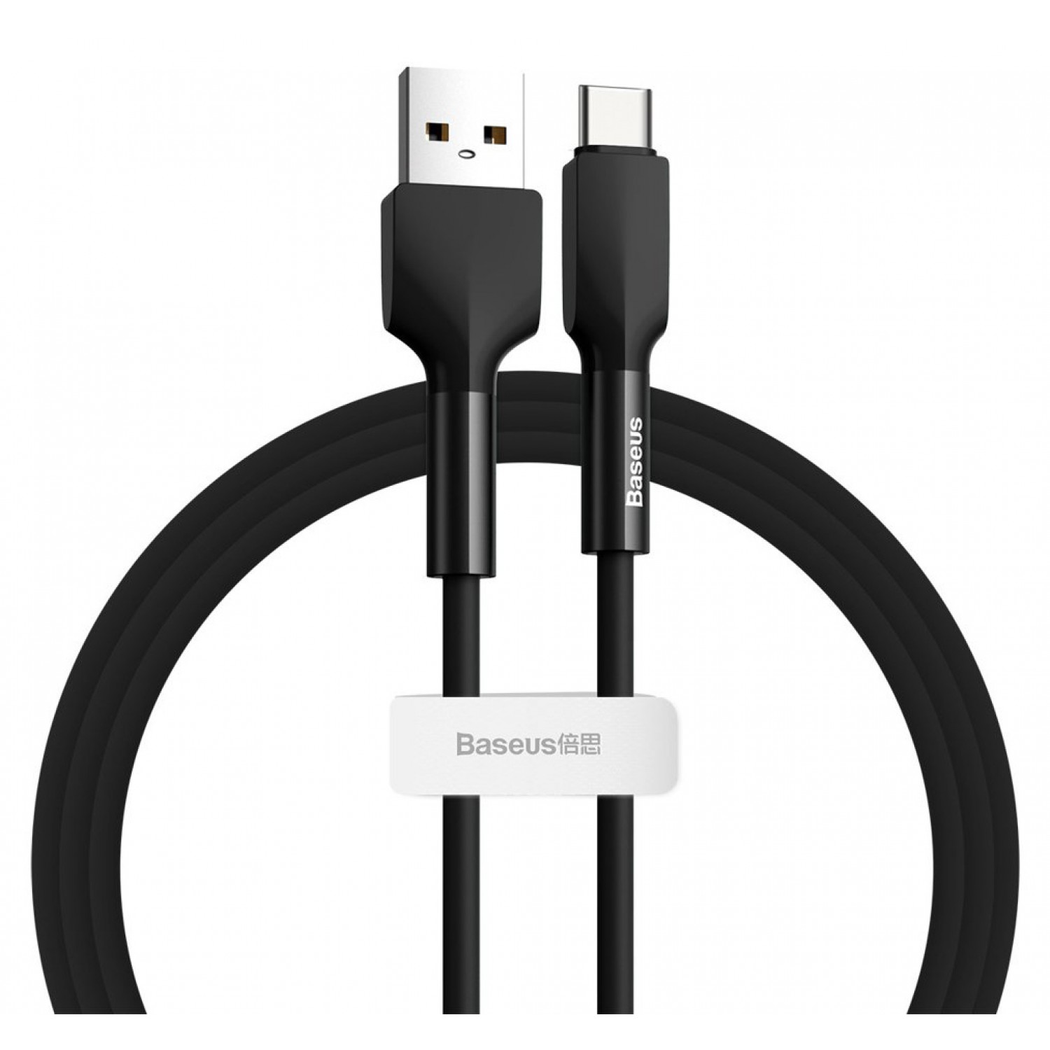 BASEUS καλώδιο USB σε USB Type-C CATGJ-A01 σιλικόνης, 2A, 2m, μαύρο BASEUS καλώδιο USB σε USB Type-C CATGJ-A01 σιλικόνης, 2A, 2m, μαύρο