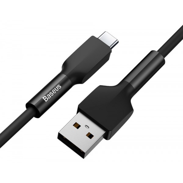 BASEUS καλώδιο USB σε USB Type-C CATGJ-A01 σιλικόνης, 2A, 2m, μαύρο BASEUS καλώδιο USB σε USB Type-C CATGJ-A01 σιλικόνης, 2A, 2m, μαύρο
