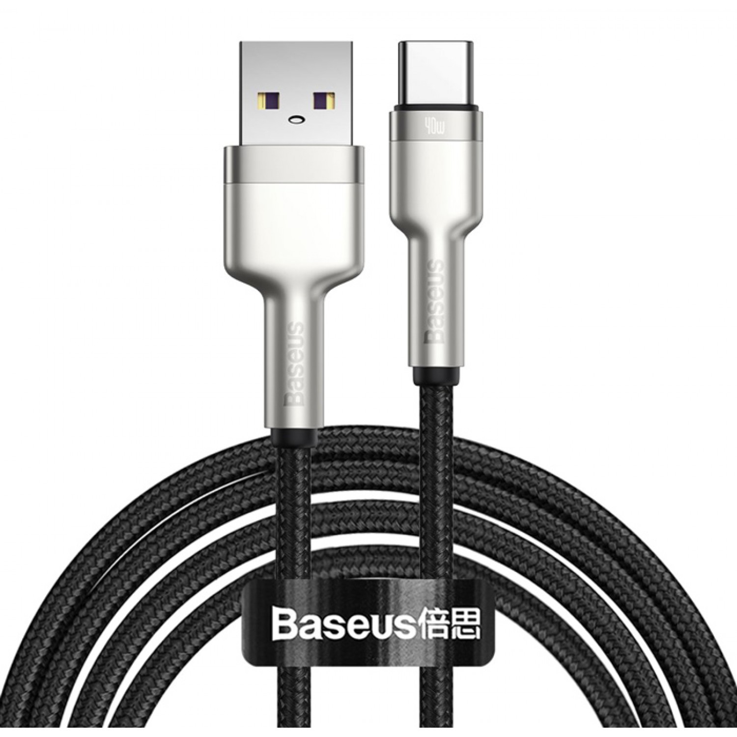 BASEUS καλώδιο USB σε USB Type-C CATJK-B01, 40W, 2m, μαύρο BASEUS καλώδιο USB σε USB Type-C CATJK-B01, 40W, 2m, μαύρο
