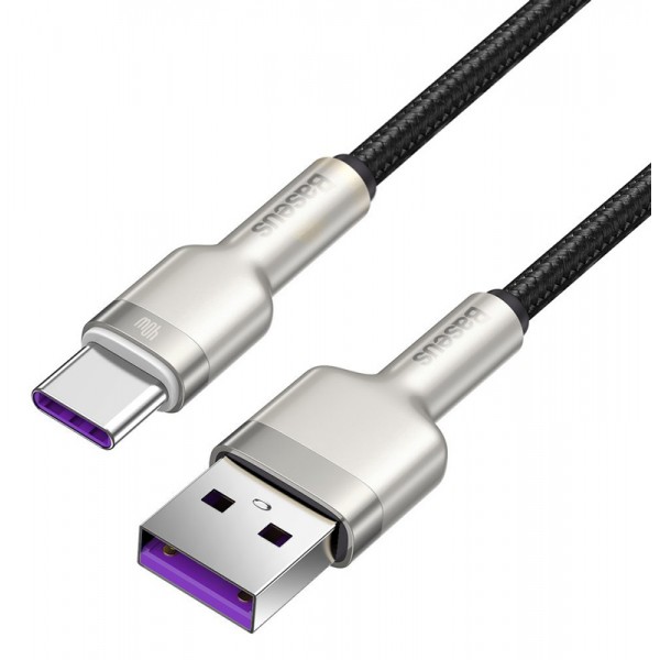 BASEUS καλώδιο USB σε USB Type-C CATJK-B01, 40W, 2m, μαύρο BASEUS καλώδιο USB σε USB Type-C CATJK-B01, 40W, 2m, μαύρο