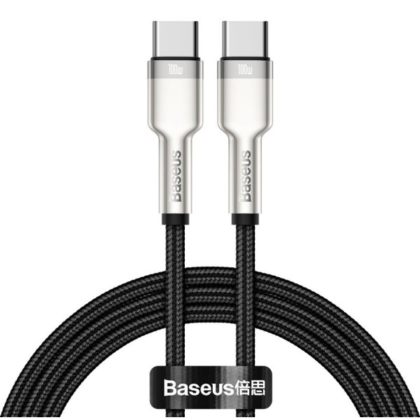 BASEUS καλώδιο USB Type-C CATJK-C01, 5A 100W, 1m, μπεζ BASEUS καλώδιο USB Type-C CATJK-C01, 5A 100W, 1m, μπεζ