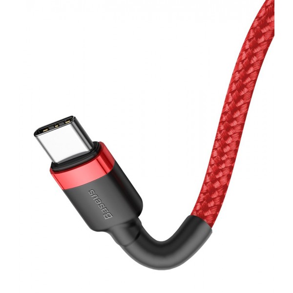 BASEUS καλώδιο USB Type-C CATKLF-H09, 3A 60W, PD2.0, 2m, κόκκινο BASEUS καλώδιο USB Type-C CATKLF-H09, 3A 60W, PD2.0, 2m, κόκκινο