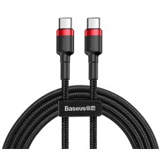 BASEUS καλώδιο USB Type-C CATKLF-G91, 3A 60W, PD2.0, 2m, μαύρο-κόκκινο