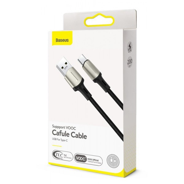 BASEUS καλώδιο USB σε USB Type-C CATKLF-VA01, VOOC, 5A, 1m, μαύρο