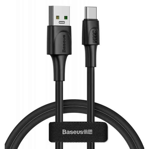 BASEUS καλώδιο USB σε USB Type-C CATSW-F01, VOOC, 5A, 1m, μαύρο BASEUS καλώδιο USB σε USB Type-C CATSW-F01, VOOC, 5A, 1m, μαύρο